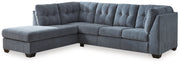 Marleton Denim 2-Piece Sectional with Ottoman from Ashley - Lara Furniture