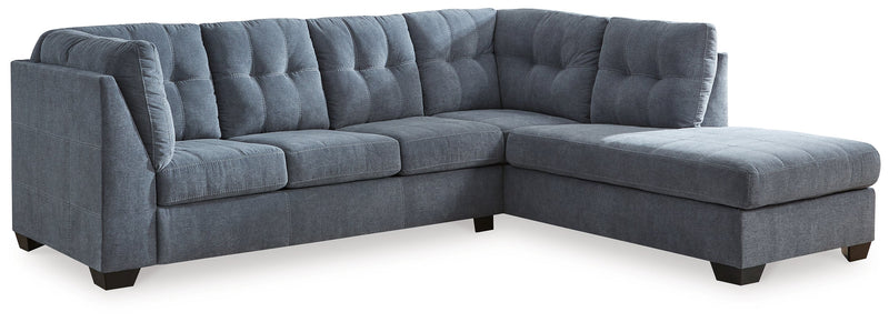 Marleton Denim 2-Piece Sleeper Sectional with Ottoman from Ashley - Lara Furniture