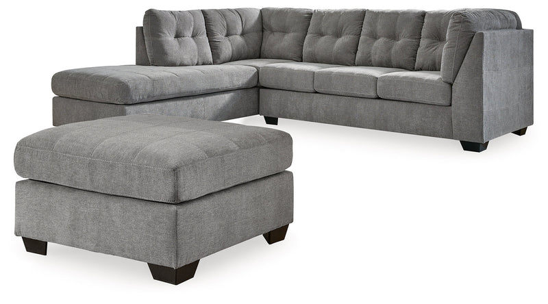 Marleton Gray 2-Piece Sleeper Sectional with Ottoman from Ashley - Lara Furniture