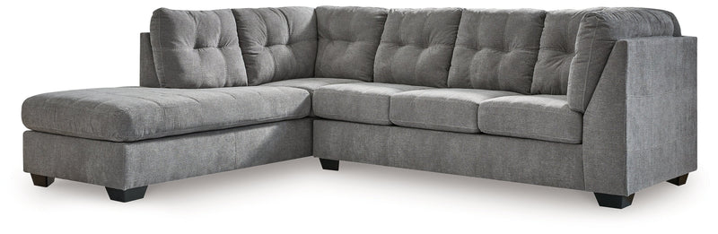 Marleton Gray 2-Piece Sleeper Sectional with Ottoman from Ashley - Lara Furniture
