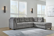 Marleton Gray 2-Piece Sleeper Sectional with Ottoman from Ashley - Lara Furniture