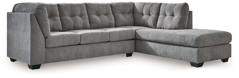 Marleton Gray 2-Piece Sleeper Sectional with Ottoman from Ashley - Lara Furniture