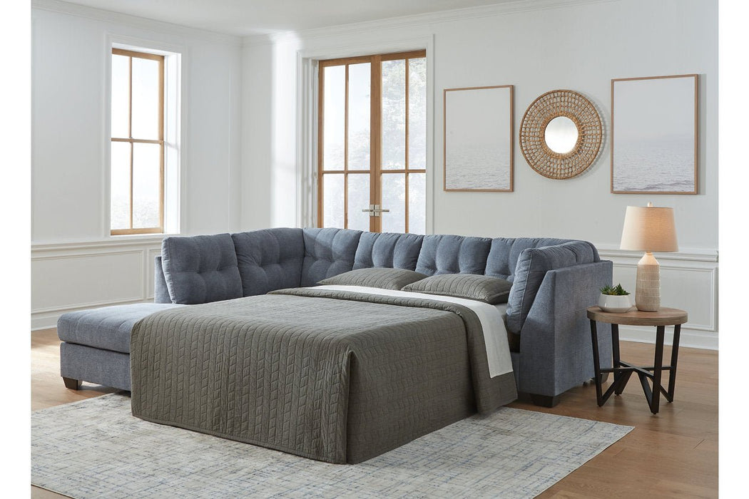 Marleton Denim 2 - Piece Sleeper Sectional with Chaise - Gate FurnitureSleeper Sectional