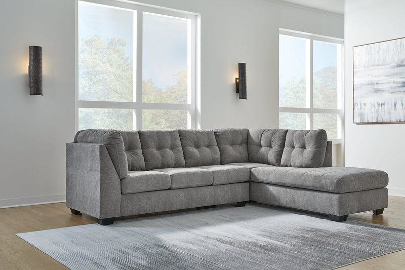 Marleton Gray 2 - Piece Sectional with Chaise - Lara FurnitureSectional