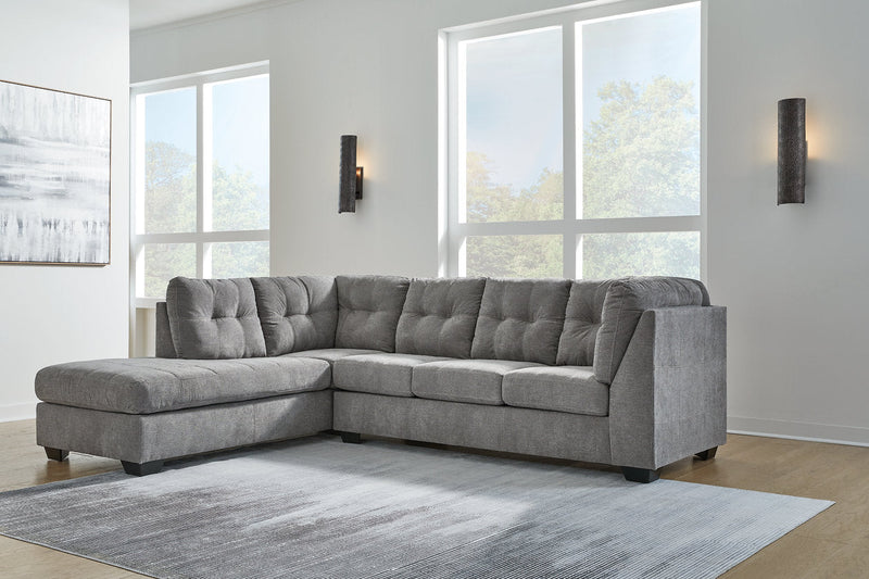 Marleton Gray 2 - Piece Sectional with Chaise - Lara FurnitureSectional