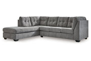 Marleton Gray 2 - Piece Sectional with Chaise - Lara FurnitureSectional