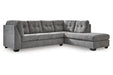Marleton Gray 2 - Piece Sectional with Chaise - Gate FurnitureSectional