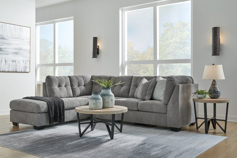Marleton Gray 2 - Piece Sectional with Chaise - Lara FurnitureSectional