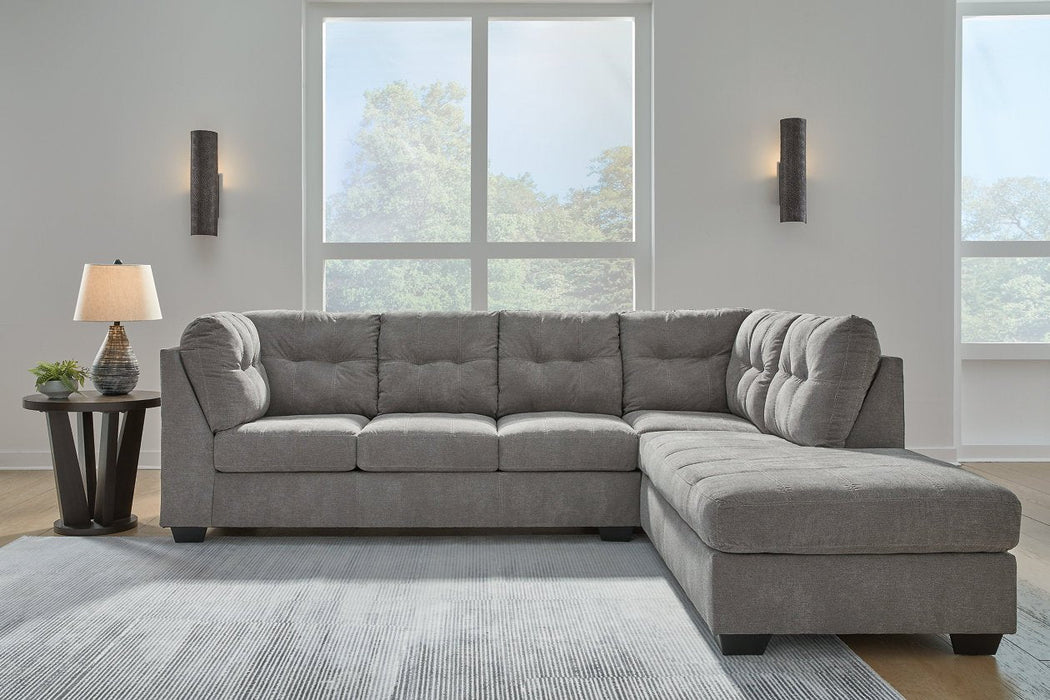 Marleton Gray 2 - Piece Sectional with Chaise - Gate FurnitureSectional