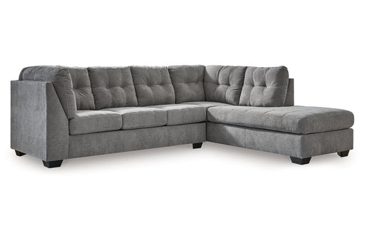 Marleton Gray 2 - Piece Sleeper Sectional with Chaise - Gate FurnitureSleeper Sectional