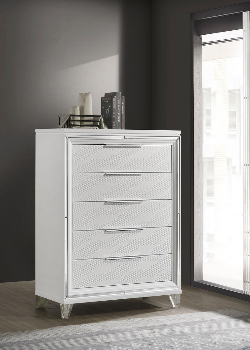 Marmore 5-drawer Bedroom Chest of Drawers White - 224965