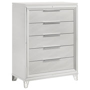 Marmore 5-piece Eastern King Bedroom Set White - 224961KE-S5