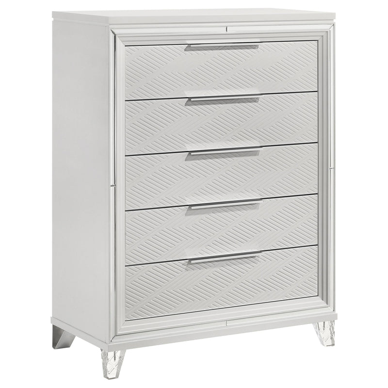 Marmore 5-piece Queen Bedroom Set White - 224961Q-S5