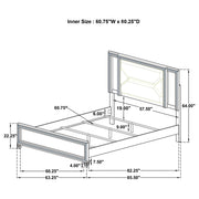 Marmore 5-piece Queen Bedroom Set White - 224961Q-S5