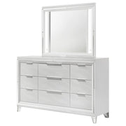 Marmore 9-drawer Dresser and LED Mirror White - 224963M