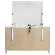 Marmore 9-drawer Dresser and LED Mirror White - 224963M