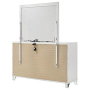 Marmore 9-drawer Dresser and LED Mirror White - 224963M