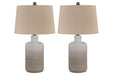 Marnina Taupe Table Lamp (Set of 2) - Gate FurnitureTable Lamp Pair