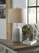 Marnina Taupe Table Lamp (Set of 2) - Gate FurnitureTable Lamp Pair