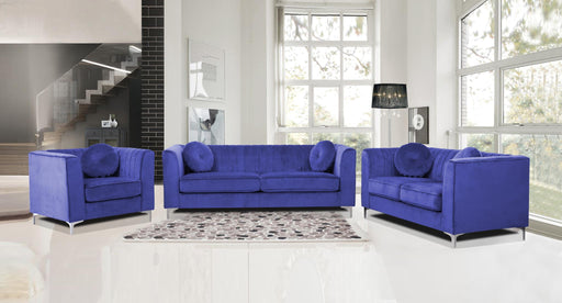 Mars - Chair, Stationary, Velvet, Blue, Box: 1 of 1 Each - L354-C