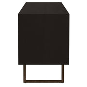 Marsden 2-door Mango Wood 70-inch TV Stand Charcoal Black - 703003