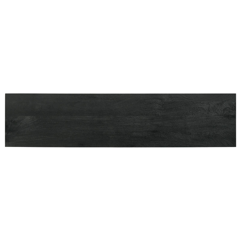 Marsden 2-door Mango Wood 70-inch TV Stand Charcoal Black - 703003