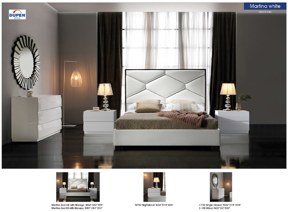 Martina Storage Bed White Queen - i28767 - Lara Furniture