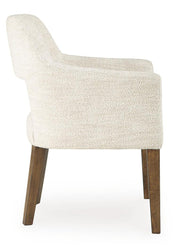 Marxmore Beige/Brown Dining Arm Chair, Set of 2 - D863-02A