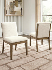 Marxmore Beige/Brown Dining Chair, Set of 2 - D863-01