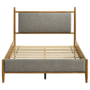 Mason 46-inch Full Panel Platform Bed Grey and Light Brown - 315914F