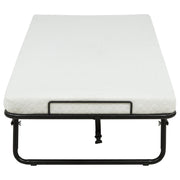 Massey Twin Folding Bed Frame with Memory Foam Mattress Black - 305686T