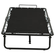 Massey Twin Folding Bed Frame with Memory Foam Mattress Black - 305686T