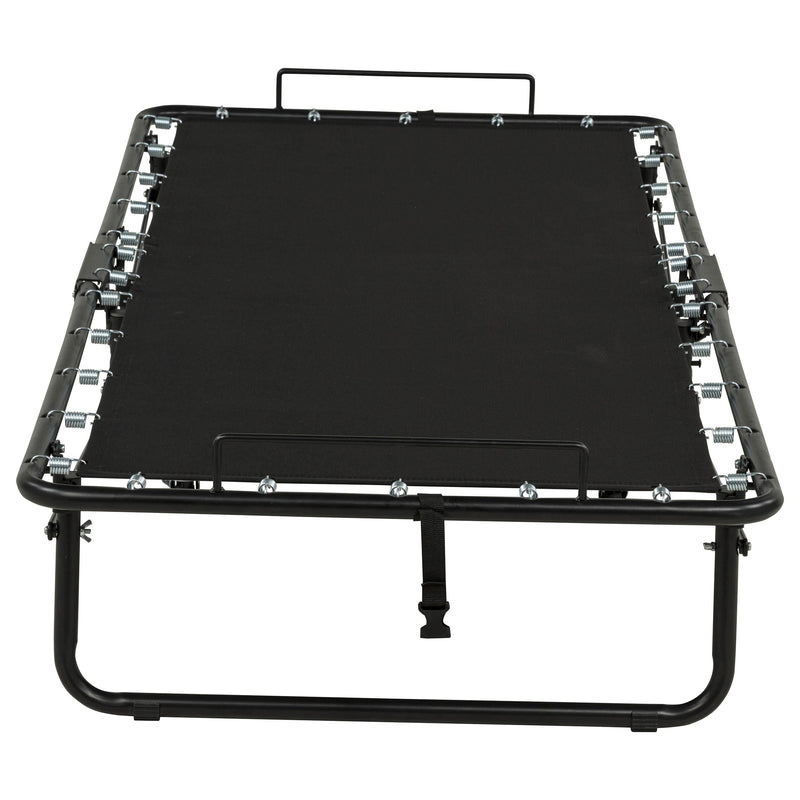 Massey Twin Folding Bed Frame with Memory Foam Mattress Black - 305686T
