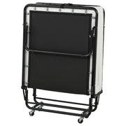 Massey Twin Folding Bed Frame with Memory Foam Mattress Black - 305686T
