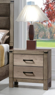 Matteo Light Brown Nightstand - Lara FurnitureNightstand