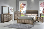 Matteo Melamine Queen Upholstered Panel Bed - Lara FurnitureQueen Bed