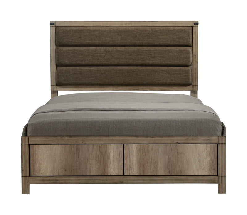 Matteo Melamine Queen Upholstered Panel Bed - Lara FurnitureQueen Bed