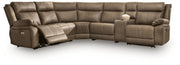 Max-Momentum Biscotti 6-Piece Power Reclining Sectional with Audio Console - PC82305S9