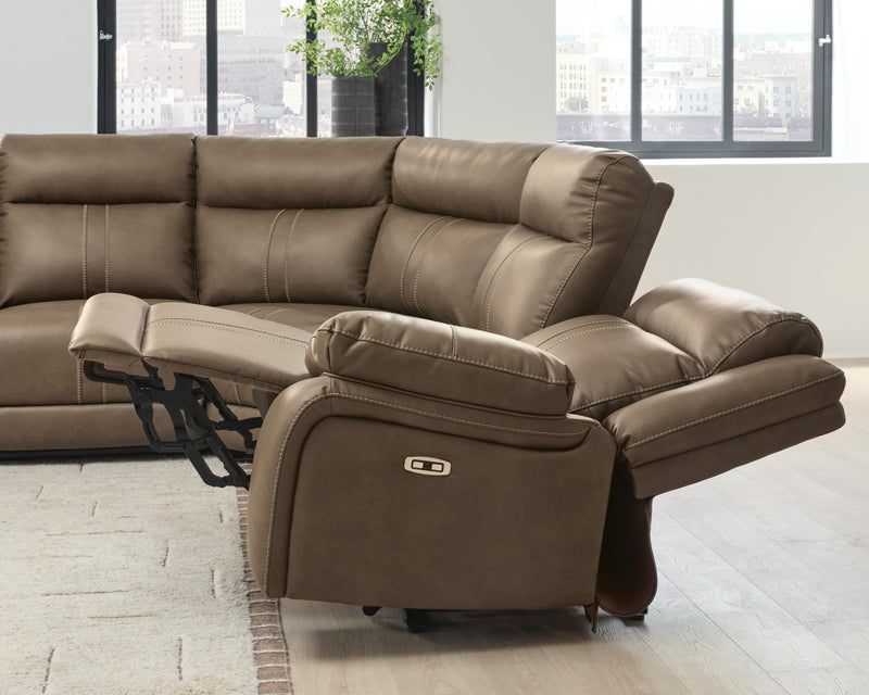 Max-Momentum Biscotti 7-Piece Power Reclining Sectional with Audio Consoles - PC82305S8