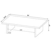 Max Rectangular Engineered Laminate Coffee Table Black - 706278