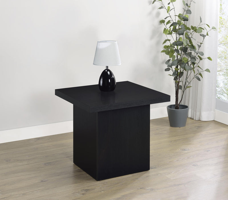 Max Square Engineered Laminate End Side Table Black - 706277
