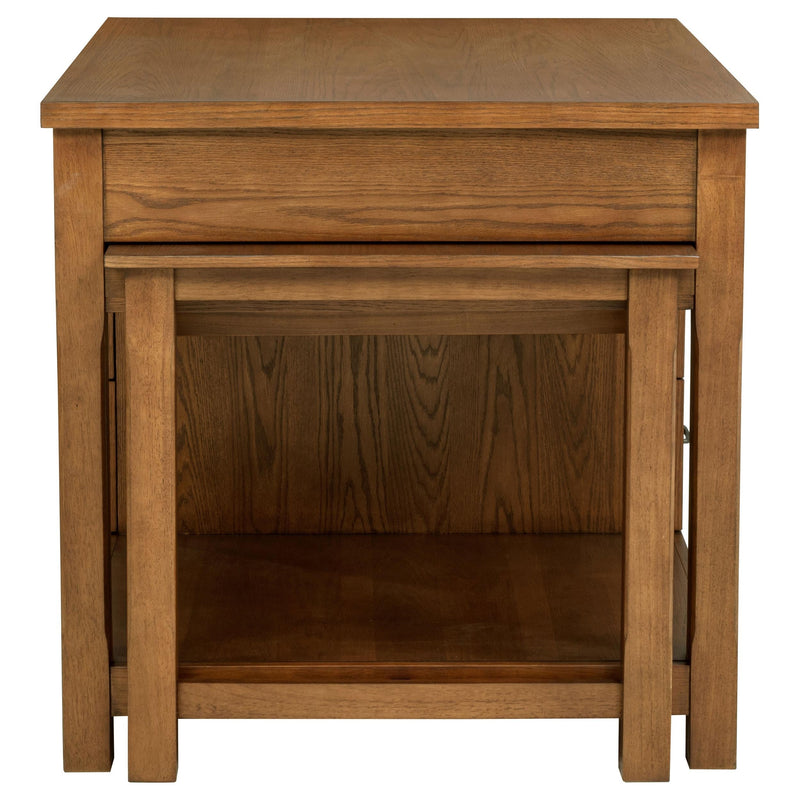 Mayfair 3-piece Kitchen Island with Extension Table Dark Oak - 182446