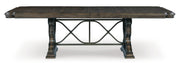 Maylee Dark Brown Dining Table, 2 Chairs and Bench - D947D12