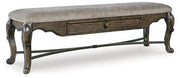 Maylee Dark Brown Dining Table, 2 Chairs and Bench - D947D12