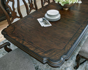 Maylee Dark Brown Dining Table and 10 Chairs - Lara FurnitureDining Room Set