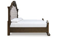 Maylee Dark Brown King Upholstered Bed - Gate FurnitureKing Bed