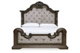 Maylee Dark Brown King Upholstered Bed - Gate FurnitureKing Bed