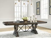 Maylee Dining Table and 10 Chairs in Dark Brown - PKG017123