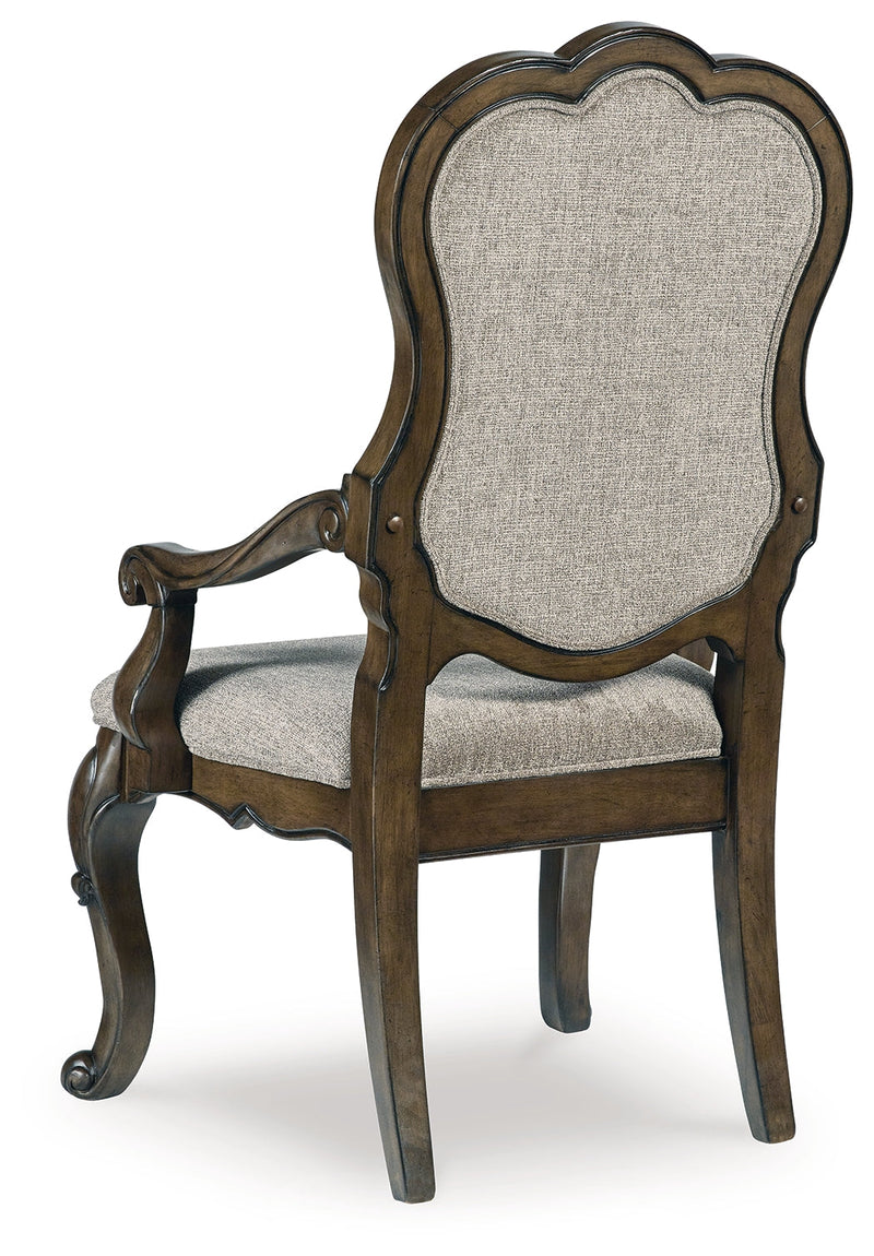Maylee Dining Table and 4 Chairs and Bench in Dark Brown from Ashley - Lara Furniture