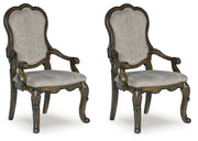 Maylee Dining Table and 4 Chairs and Bench in Dark Brown from Ashley - Lara Furniture